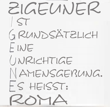 ich bin gegen das wort zigeuner